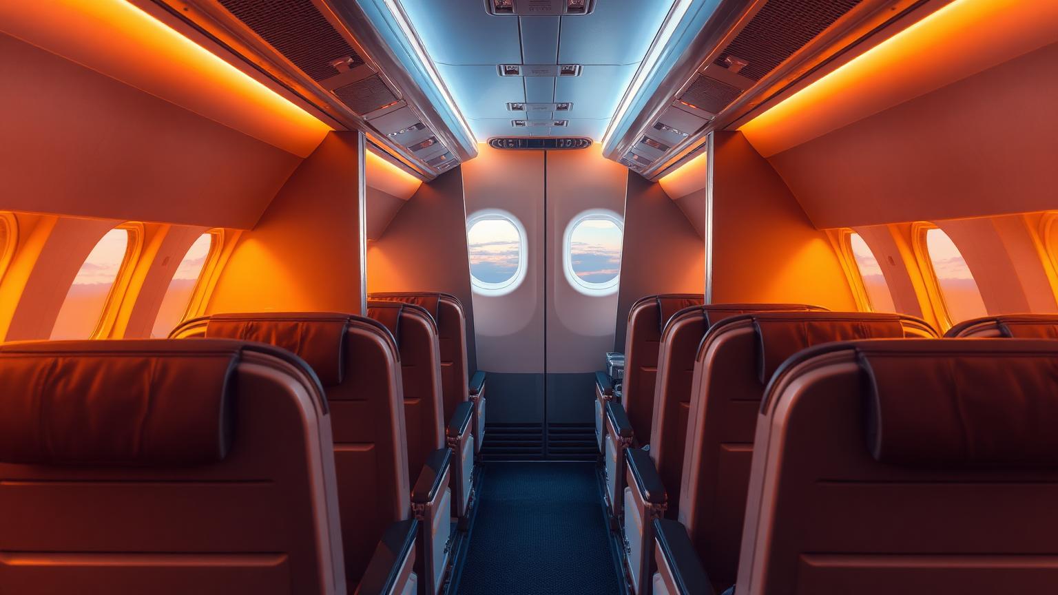 Premium airliner cabin interior